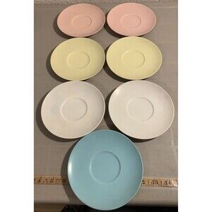Texas Ware Melmac Melamine Replacement Saucer 6” Lot Of 7 Multi Color